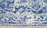 Evoke Horizon White Navy Transitional Runner Rug