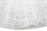 Evoke Dream White Silver Transitional Round Rug