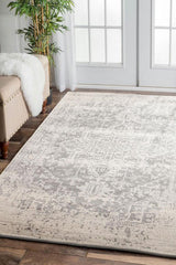 Evoke Dream White Silver Transitional Rug