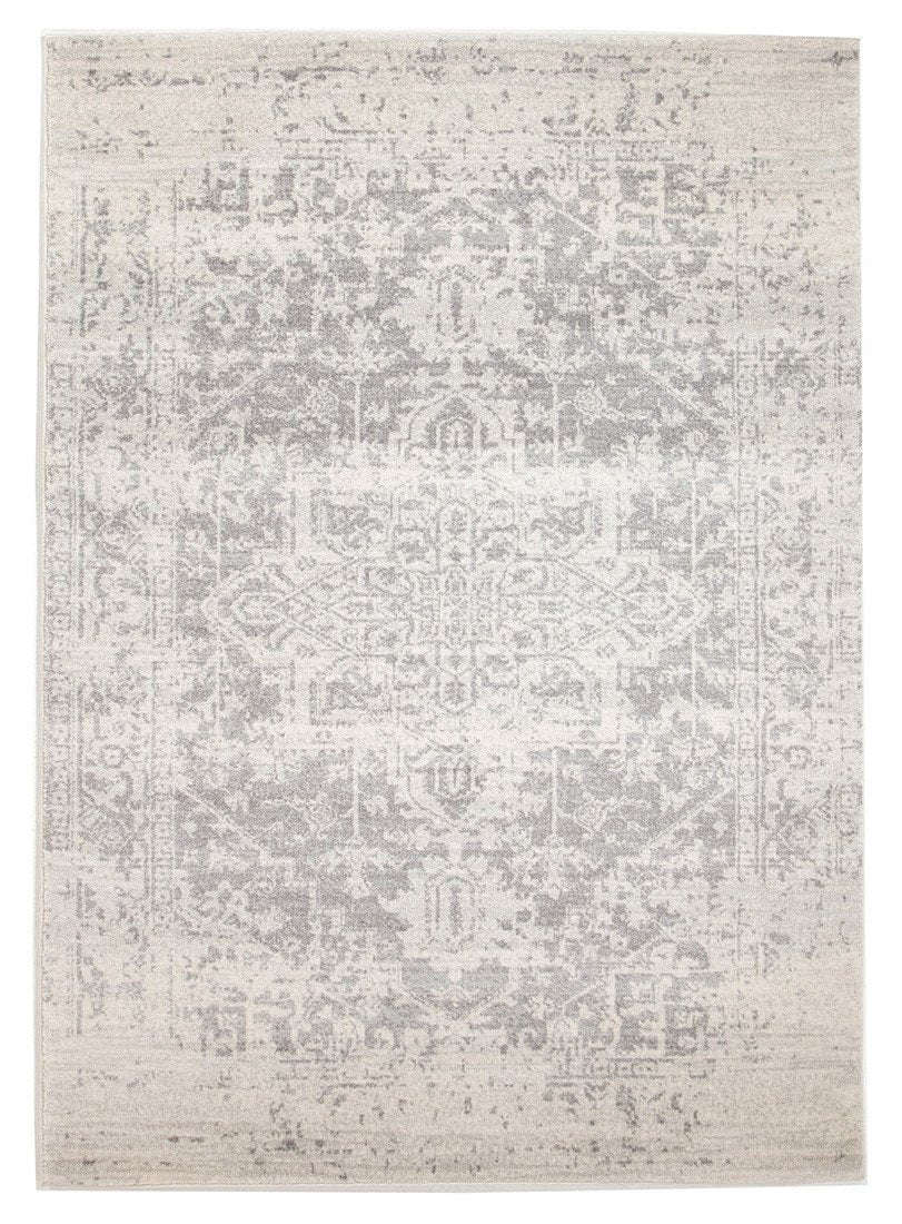 Evoke Dream White Silver Transitional Rug