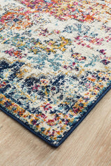 Evoke Carnival White Transitional Runner Rug
