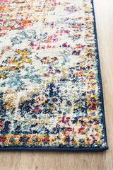 Evoke Carnival White Transitional Runner Rug