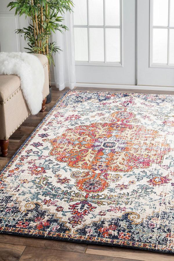 Evoke Carnival White Transitional Rug
