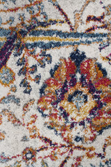 Evoke Peacock Ivory Transitional Runner Rug