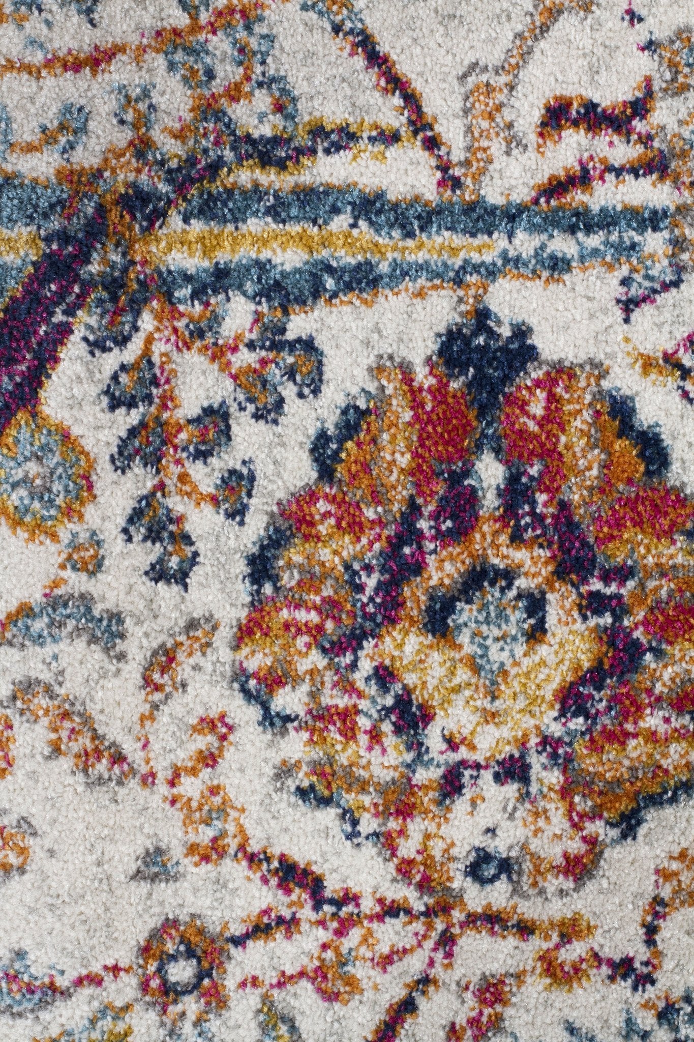 Evoke Peacock Ivory Transitional Runner Rug