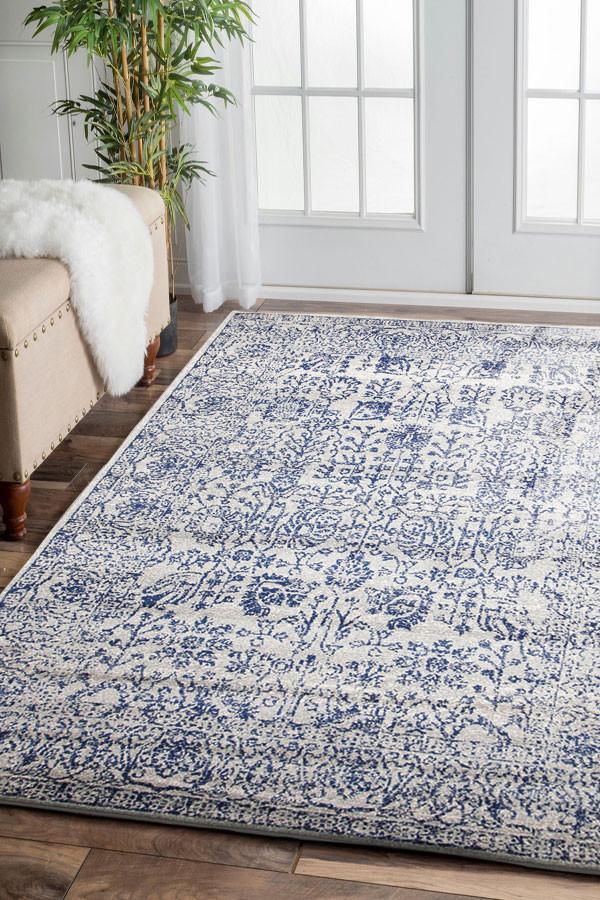 Evoke Frost Blue Transitional Rug