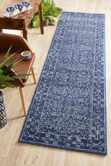Evoke Artist Navy Transitional Runner Rug