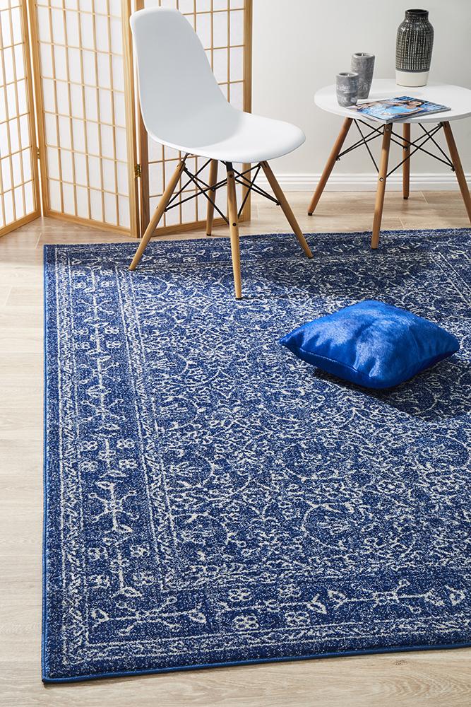 Evoke Artist Navy Transitional Rug