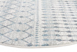 Evoke Slate White Transitional Round Rug