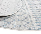 Evoke Slate White Transitional Round Rug