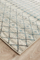 Evoke Slate White Transitional Runner Rug