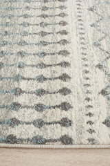 Evoke Slate White Transitional Runner Rug