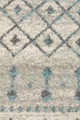Evoke Slate White Transitional Runner Rug