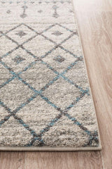 Evoke Slate White Transitional Rug