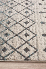 Evoke Slate White Transitional Rug