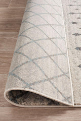Evoke Slate White Transitional Rug