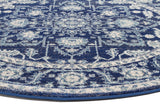 Evoke Release Navy Transitional Round Rug