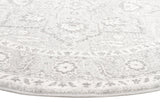 Evoke Silver Flower Transitional Round Rug