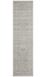 Evoke Silver Flower Transitional Runner Rug