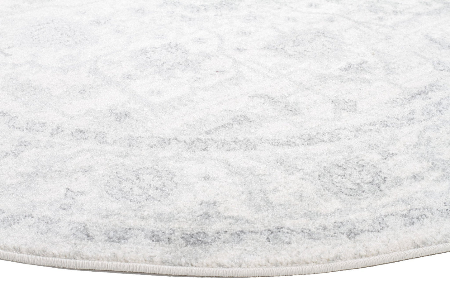 Evoke Winter White Transitional Round Rug