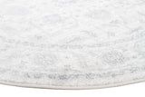 Evoke Winter White Transitional Round Rug
