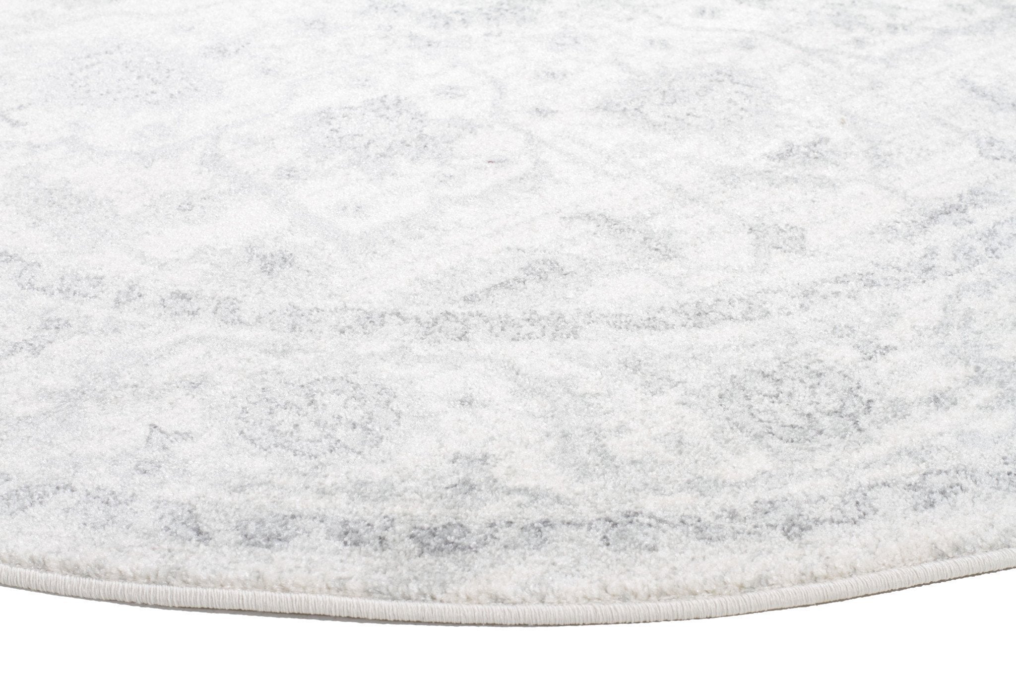 Evoke Winter White Transitional Round Rug