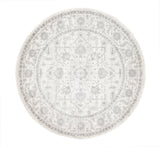 Evoke Winter White Transitional Round Rug