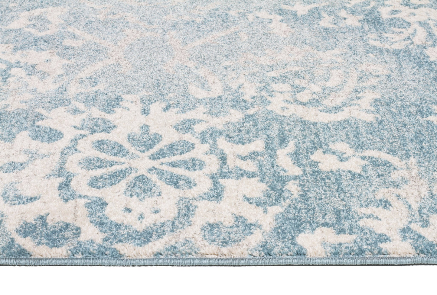 Evoke Skyline Blue Transitional Runner Rug