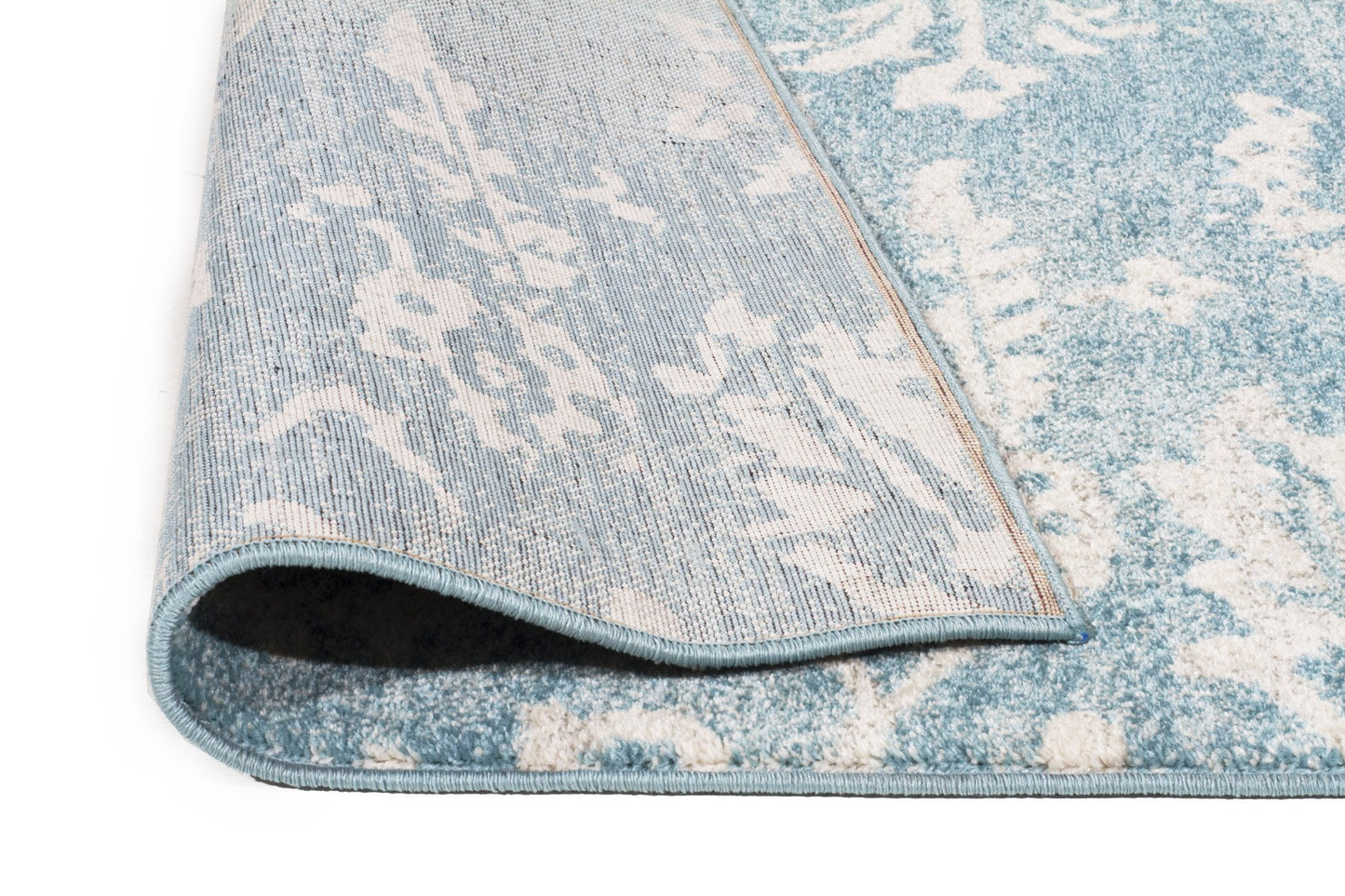 Evoke Skyline Blue Transitional Runner Rug