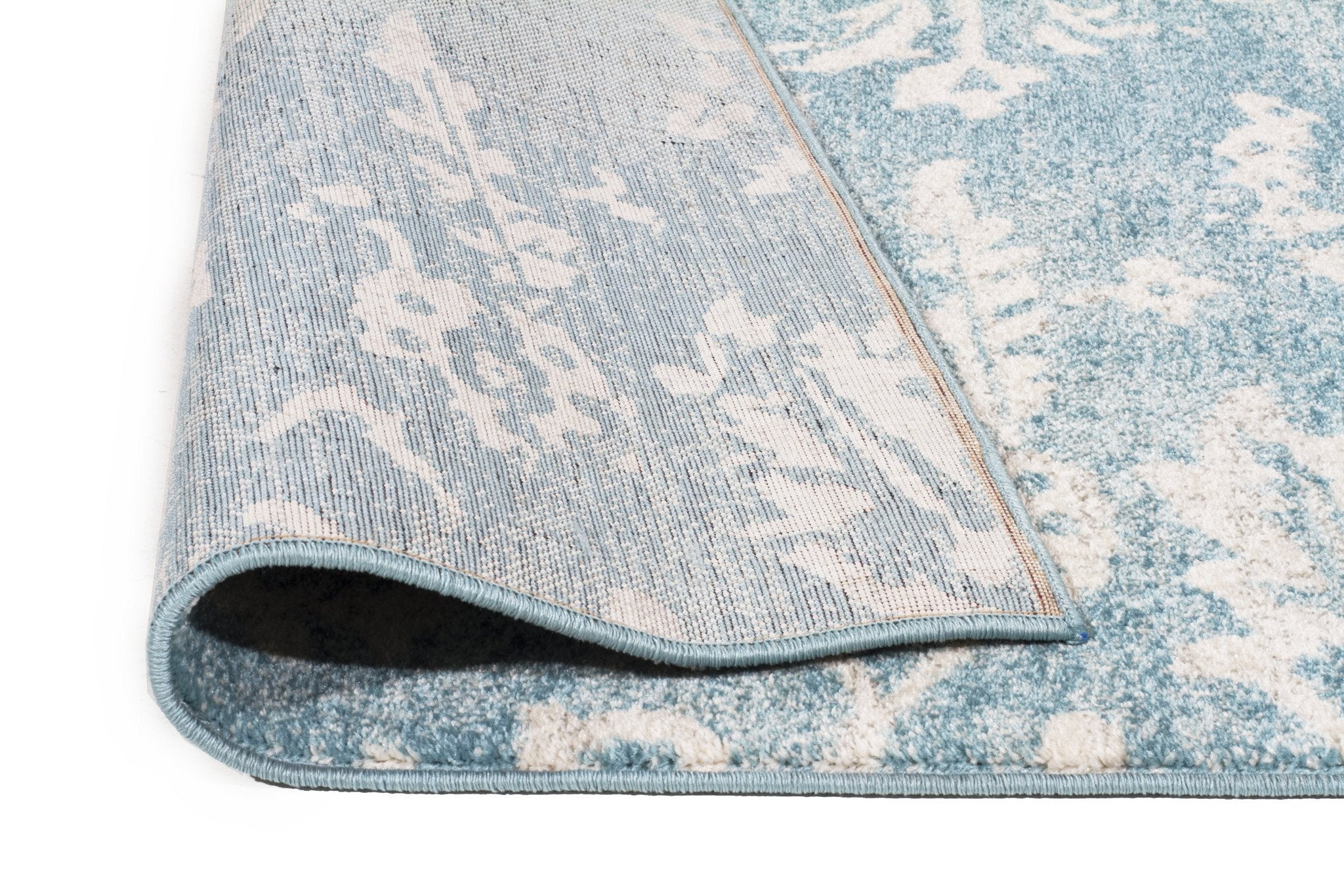 Evoke Skyline Blue Transitional Runner Rug