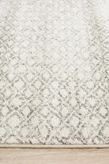 Evoke Diamond Grey Transitional Runner Rug