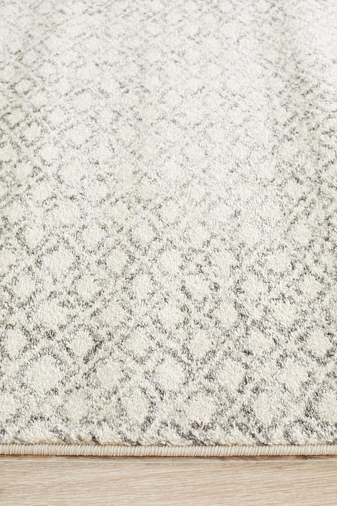 Evoke Diamond Grey Transitional Runner Rug