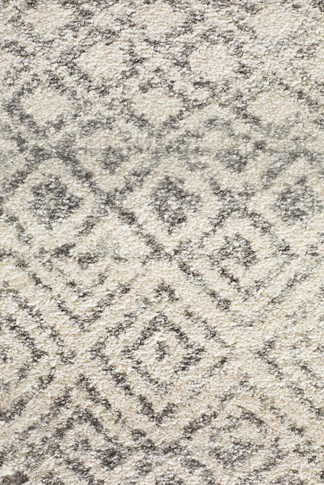 Evoke Diamond Grey Transitional Runner Rug