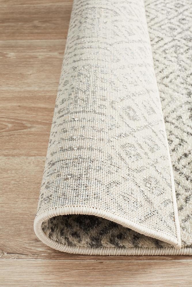Evoke Diamond Grey Transitional Runner Rug