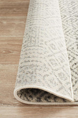 Evoke Diamond Grey Transitional Runner Rug