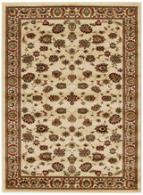 Istanbul Collection Traditional Floral Pattern Ivory Rug