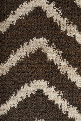 Moroccon Style  Chevron Design Brown Beige Rug