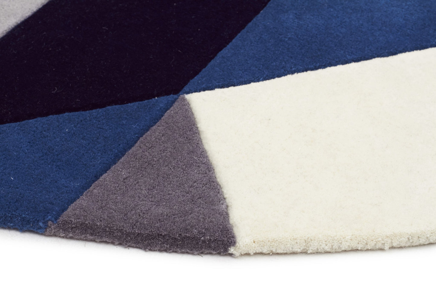 Matrix Pure Wool Steel Round Rug