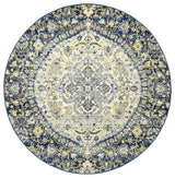 Museum Ruthy Navy Round Rug