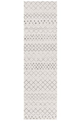 Oasis Selma White Grey Tribal Rug