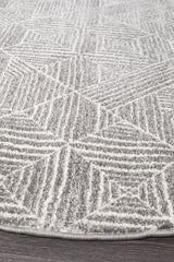 Oasis Kenza Contemporary Silver Round Rug