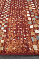 Oxford Mayfair Squares Rust Rug