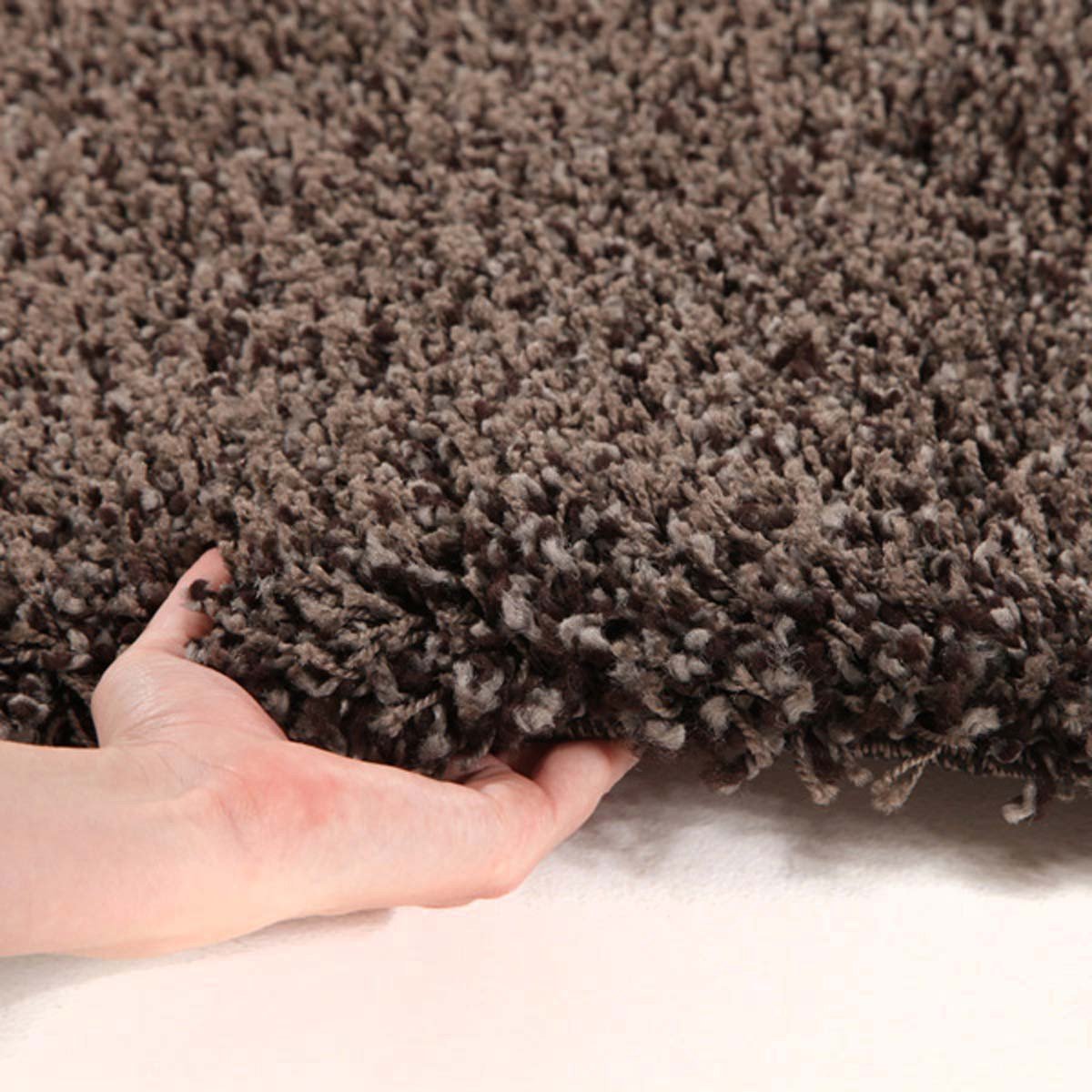 Pandora Collection Thick Soft Polar Brown Shag Rug