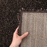 Pandora Collection Thick Soft Polar Brown Shag Rug