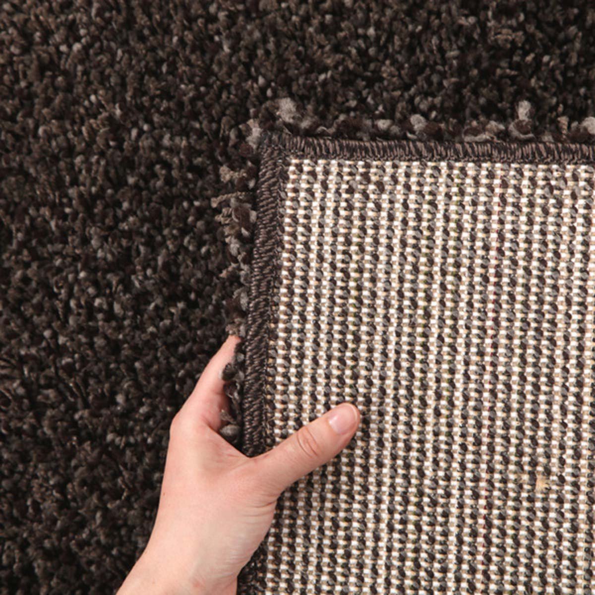 Pandora Collection Thick Soft Polar Brown Shag Rug