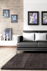 Pandora Collection Thick Soft Polar Brown Shag Rug