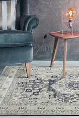 Providence Esquire Brushed Traditional Blue Rug