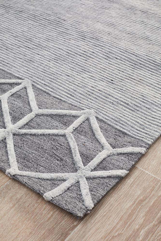 Visions Winter Grey Pulse Modern Rug